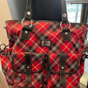 Kinloch Anderson Scotland lady’s bag red tartan